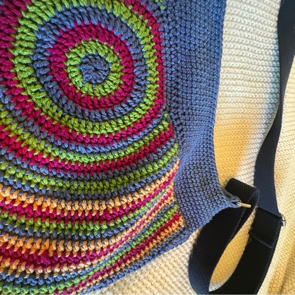 💙Handknit Multicolor Crochet Crossbody Bag Handmade in Vancouver Island - Picture 7 of 13